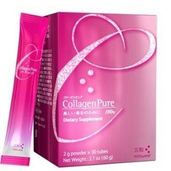 Mitsuwa Collagen Pure Dietary Supplement - 30 tubes (2g / tubes)