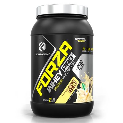 Forzagen Whey PRO Low Carb Protein Powder | 24g of Protein per Serving, No Added Sugar, Gluten Free, Premium Whey for Shakes &amp; Mixes for Men &amp; Women, BCAA | Vanilla, 2 lbs. (28 Servings)