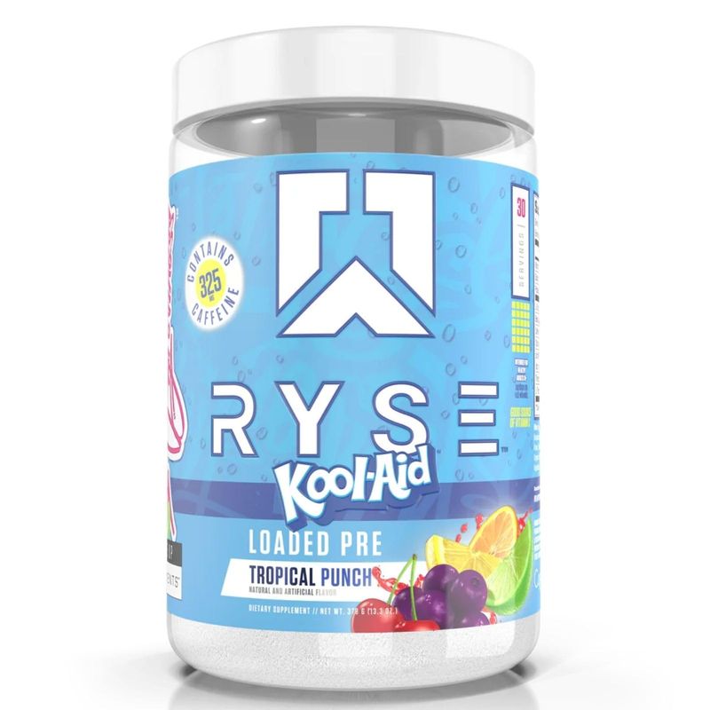 Ryse Loaded Pre Workout Powder Supplement for Men &amp; Women | Pumps, Energy, Focus | Beta Alanine + Citrulline | 325mg Caffeine | 30 Servings (Tropical Punch)