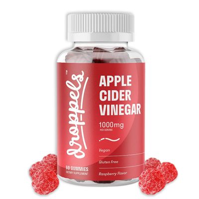 Droppels Apple Cider Vinegar Gummies 1000mg with Beet Root &amp; Pomegranate