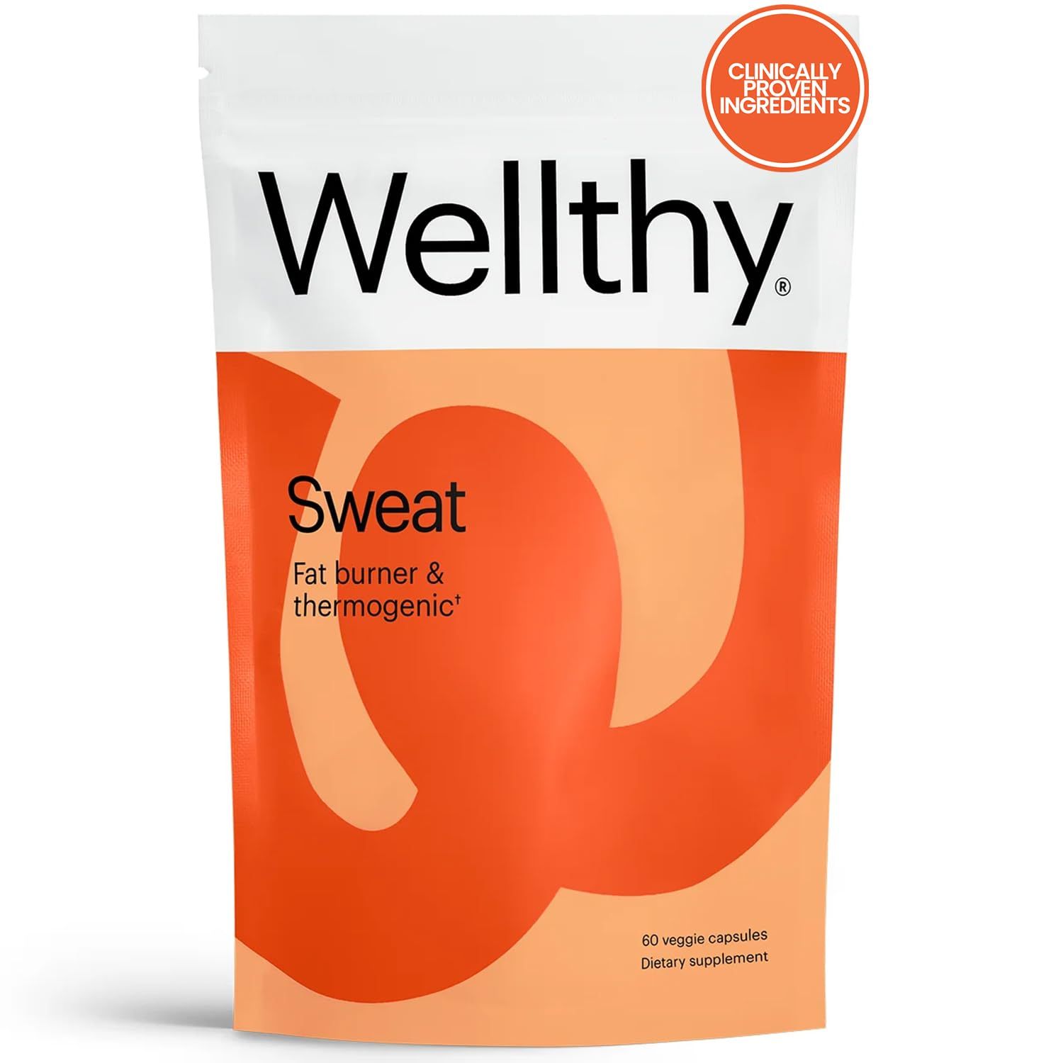 Wellthy Sweat Thermogenic Fat Burner Pills, All Natural Metabolism Booster and Appetite Suppressant for Men and Women for Weight Loss Promotion