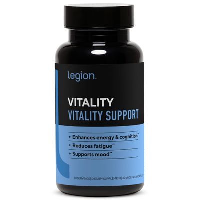 LEGION Vitality - Natural Wellness Supplement w/BlueBoreal, Rhodiola Rosea, Co-Q10 &amp; L-Ergothioneine -30 SVG