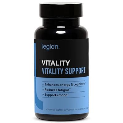LEGION Vitality - Natural Wellness Supplement w/BlueBoreal, Rhodiola Rosea, Co-Q10 &amp; L-Ergothioneine -30 SVG