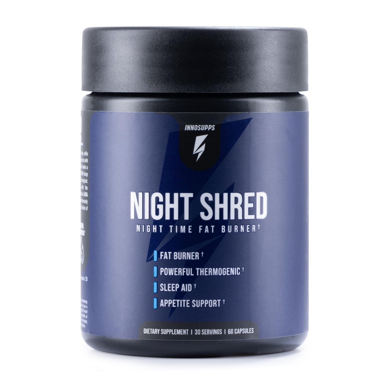 Night Shred Fat Burner and Natural Sleep Support | Ashwaganda, 5-HTP, CLA, Melatonin | Appetite Suppressant | Weight Loss Support Nighttime Fat Burning (60 Vegetarian Capsules)