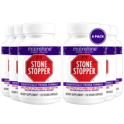 Stone Stopper Capsules, Kidney Stone Prevention, Calcium Oxalate Protector, Alkali Citrate Support Supplement, Developed by Urologists to Support Kidney Health, 6 Month Supply