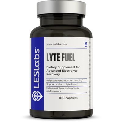 LES Labs Lyte Fuel - Electrolyte Replacement, Endurance, Performance, Muscle Cramping &amp; Keto Support - Magnesium, Zinc, Potassium &amp; Chromium - Non-GMO Supplement - 100 Capsules