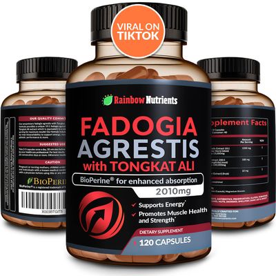 Fadogia Agrestis 15,000mg + Tongkat Ali 100,000mg + BioPerine [Highest Purity] - Supports Stamina, Strength, Muscle Health &amp; Recovery, Drive &amp; Performance - Non-GMO &amp; Made in USA - 120 capsules