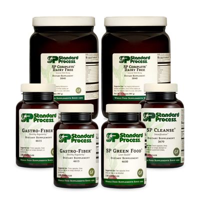 Standard Process Purification Kit with SP Complete and Gastro-Fiber - Detox and Liver Support with Milk Thistle, Whey Protein, Fiber, Choline, and Calcium