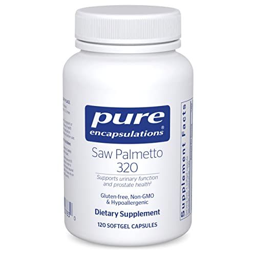 Pure Encapsulations Saw Palmetto 320 - Fatty Acids &amp; Other Essential Nutrients to Support Metabolism &amp; Urinary Function - with Saw Palmetto Extract - 120 Softgel Capsules