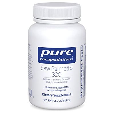 Pure Encapsulations Saw Palmetto 320 - Fatty Acids &amp; Other Essential Nutrients to Support Metabolism &amp; Urinary Function - with Saw Palmetto Extract - 120 Softgel Capsules