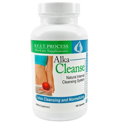 Morter HealthSystem AlkaCleanse Best Process Alkaline - Herbal Detox Colon Cleanse &amp; Digestive Distress Formula - Psyllium Husk, Probiotics, Enzymes &amp; Herbs