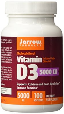 Jarrow Formulas Vitamin D3 5000 IU, 100 Softgels, Pack of 2