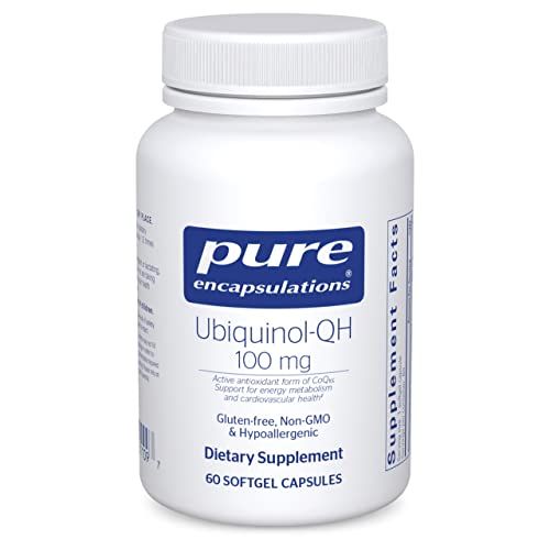 Pure Encapsulations Ubiquinol-QH - 100 mg CoQ10 - Supports Energy Metabolism &amp; Heart Health* - Coenzyme Antioxidants Supplement - Non-GMO - 60 Softgel Capsules