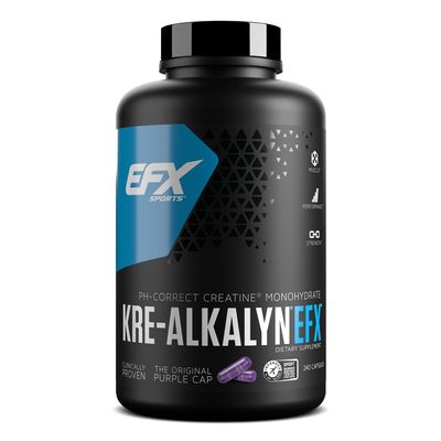 EFX Sports Kre-Alkalyn EFX | pH Correct Creatine Monohydrate Pill Supplement | Strength, Muscle Growth &amp; Performance | 120 Servings, 240 Capsules