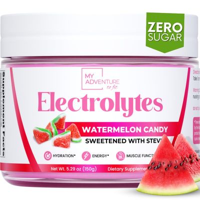 Zero Sugar - Watermelon Candy Electrolytes Powder - Refreshing Hydration - Caffeine Free Energy with All Natural Ingredients - Vegan, Keto and Paleo - Sugar Free Electrolytes Drink Mix - 30 Servings