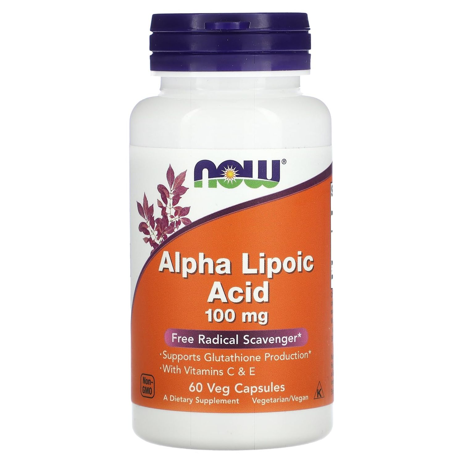 NOW Foods Alpha Lipoic Acid 100mg with E &amp; C, 60 Vegetarian Capsules