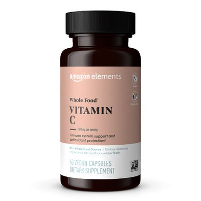 Amazon Elements Whole Food Vitamin C, 60 capsules