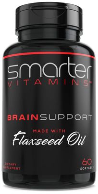Smarter Brain Support Nootropic Supplement, Brain Booster & Memory Support, Made with Alpha-GPC, L-Tyrosine & Acetyl L-Carnitine ALCAR, Flaxseed Oil, ALA DHA Brain Booster 60 Softgel Energy Pills