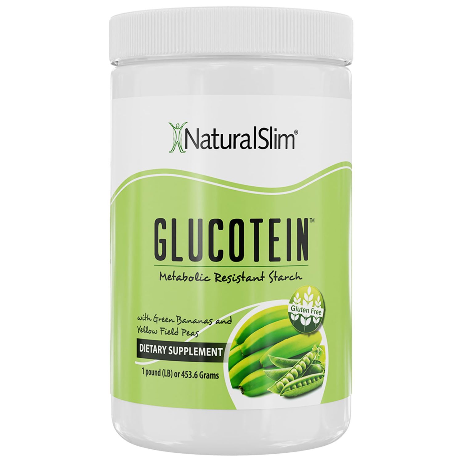 NaturalSlim Resistant Starch with Organic Green Banana Flour and Pea Starch Blend - Non-GMO &amp; Gluten Free - Metabolism &amp; Gut Health Support - 16 Servings