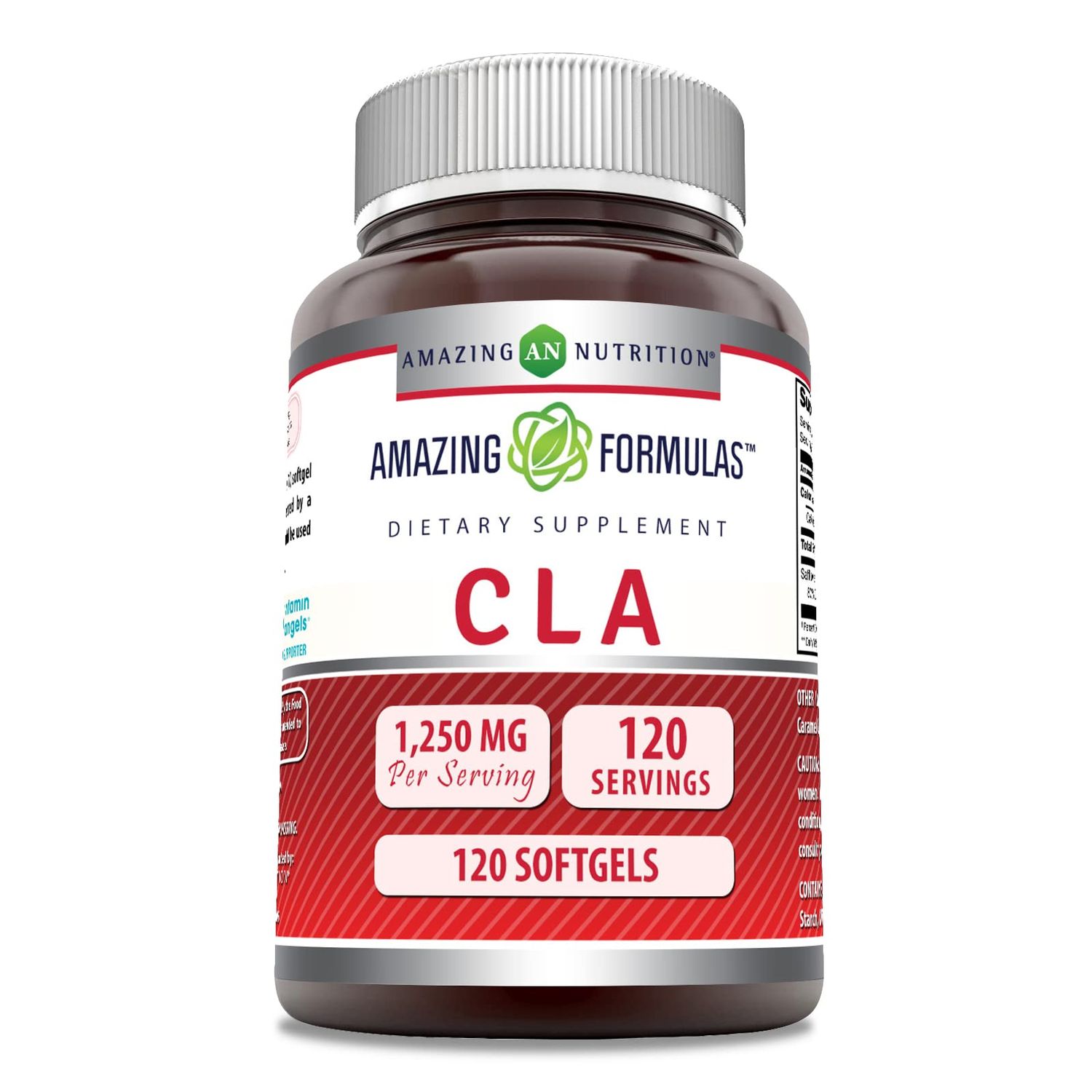 Amazing Formulas CLA | Conjugated Linoleic Acid Supplement | 1250 Mg | Softgels | Non-GMO | Gluten-Free | Made in USA (120 Count)
