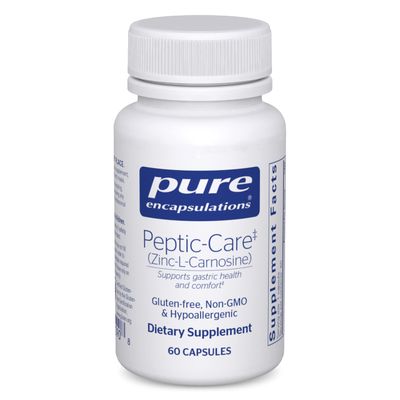 Pure Encapsulations Peptic-Care - Zinc-L-Carnosine - Gut Health &amp; Antioxidant Supplement - Supports Gastric Health* - Vegan &amp; Gluten-Free - 60 Capsules