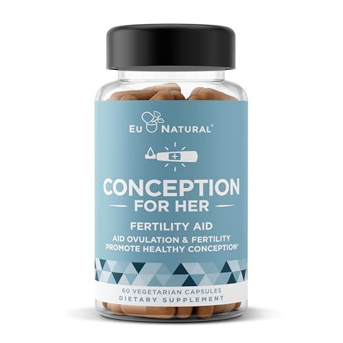 Conception Fertility Supplements for Women - Aids Ovulation, Hormonal Balance, &amp; Regular Cycles - Prenatal Vitamin Support with Myo-Inositol, Folate, Folic Acid, Vitex - 60 Vegetarian Soft Capsules
