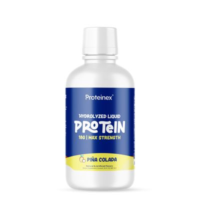 Proteinex Medical Grade Liquid Hydrolyzed Protein Max Strength - Supports Wound Healing and Doctor Recommended- No Carbs, Zero Sugars &amp; Ready to Drink Liquid Protein (Natural Pina Colada, 30 Fl Oz)