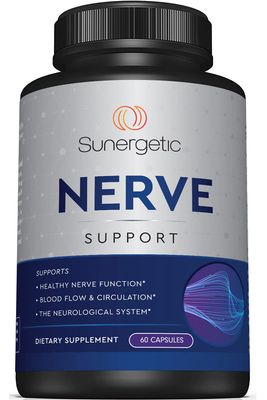 Premium Nerve Support Supplement - with Alpha Lipoic Acid (ALA) 600 mg, Acetyl-L-Carnitine (ALC) & Benfotiamine - Nerve Support Formula for Healthy Circulation, Feet, Hands & Toes - 60 Capsules