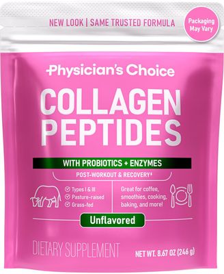 Physician&#39;s CHOICE Collagen Peptides - Hydrolyzed Protein Powder for Hair, Skin, Joints - Grass Fed, Non-GMO