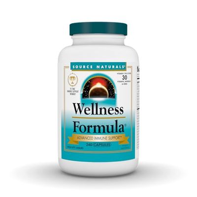 Source Naturals Wellness Formula Bio-Aligned Vitamins &amp; Herbal Defense Advanced Immune Support* - Dietary Supplement &amp; Immunity Booster - 240 Capsules