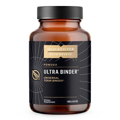 Quicksilver Scientific Ultra Binder Powder - Multi Toxin Binder with Bentonite Clay Powder, Zeolite Detox &amp; Charcoal - Supplement for Gut Support &amp; The Body&#39;s Toxin Removal Process (120g)