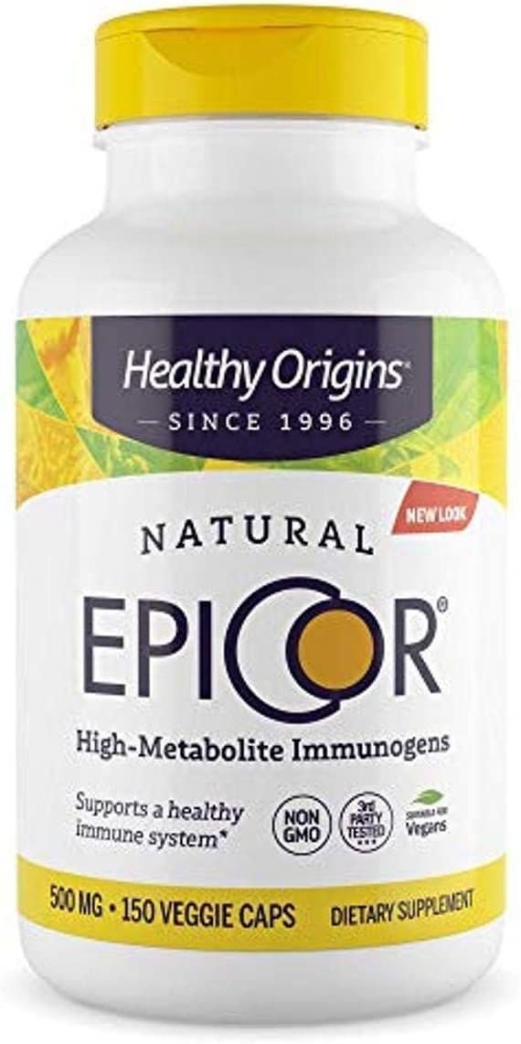 Healthy Origins EpiCor (Immune Protection), 500 mg - Plant-Based Immune Support Capsules - Gluten-Free &amp; Non-GMO Supplement - 150 Veggie Caps