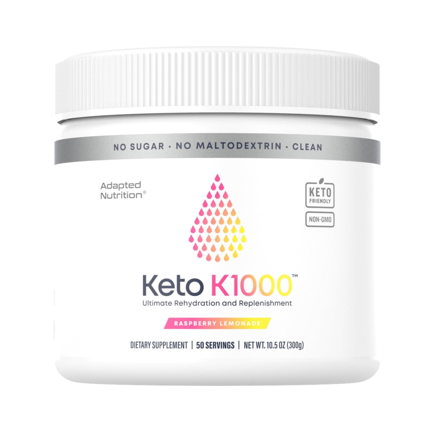 Hi-Lyte Keto K1000 Electrolyte Powder | Raspberry Lemon | Hydration Supplement Drink Mix | Boost Energy &amp; Beat Leg Cramps | No Sugar, No Maltodextrin | 50 Servings