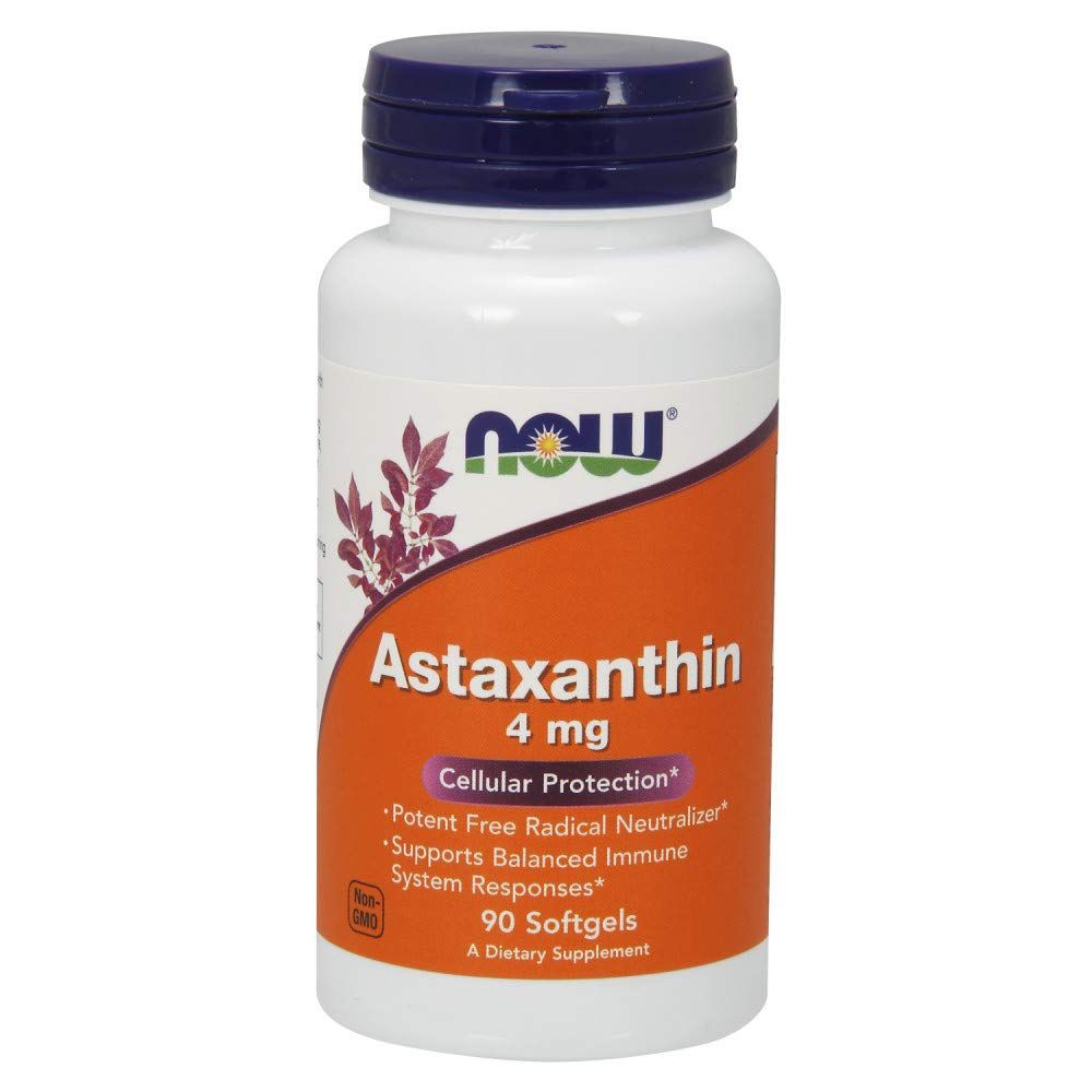 NOW Foods Supplements, Astaxanthin 4 mg derived from Non-GMO Haematococcus Pluvialis Microalgae and has naturally occurring Lutein, Canthaxanthin and Beta-Carotene, 90 Softgels