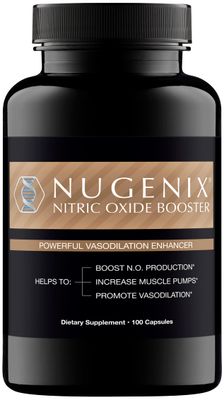 Nugenix Nitric Oxide Booster Supplement - Nitric Oxide Flow, L-Arginine, L-Citrulline, Pine Bark Extract - Vasodilator - 100 Capsules
