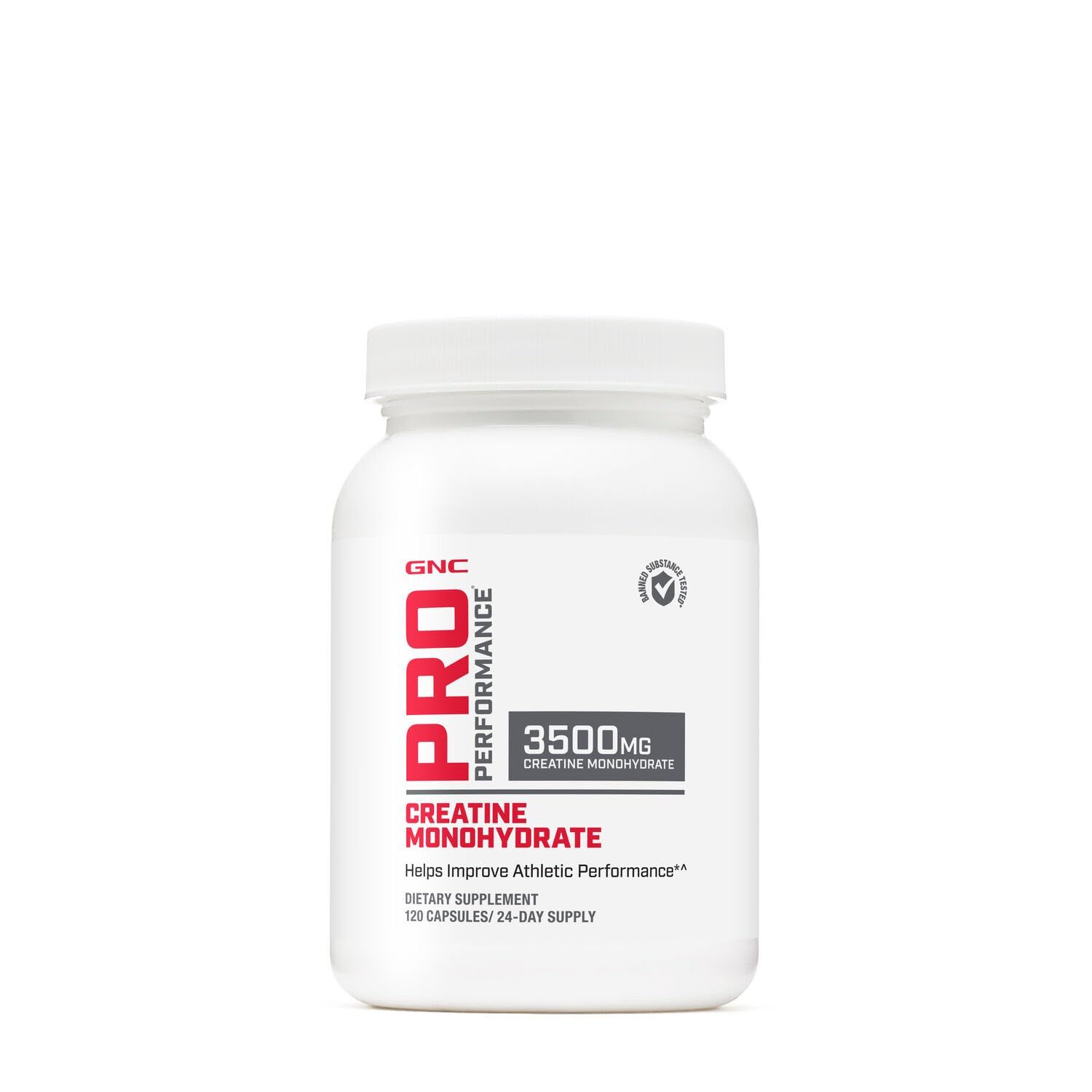 GNC Pro Performance Creatine Monohydrate Pills for Men and Women | 3500mg | Energy Production, Muscle Strength, Performance | 120 Capsules