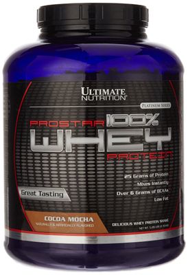 Ultimate Nutrition Prostar Whey Protein Powder of Isolate Concentrate Peptides Blend - Low Carb and Sodium, Keto Friendly, 25 Grams of Protein and 6 Grams of BCAAs - 80 Servings,Cocoa Mocha, 5 Pounds