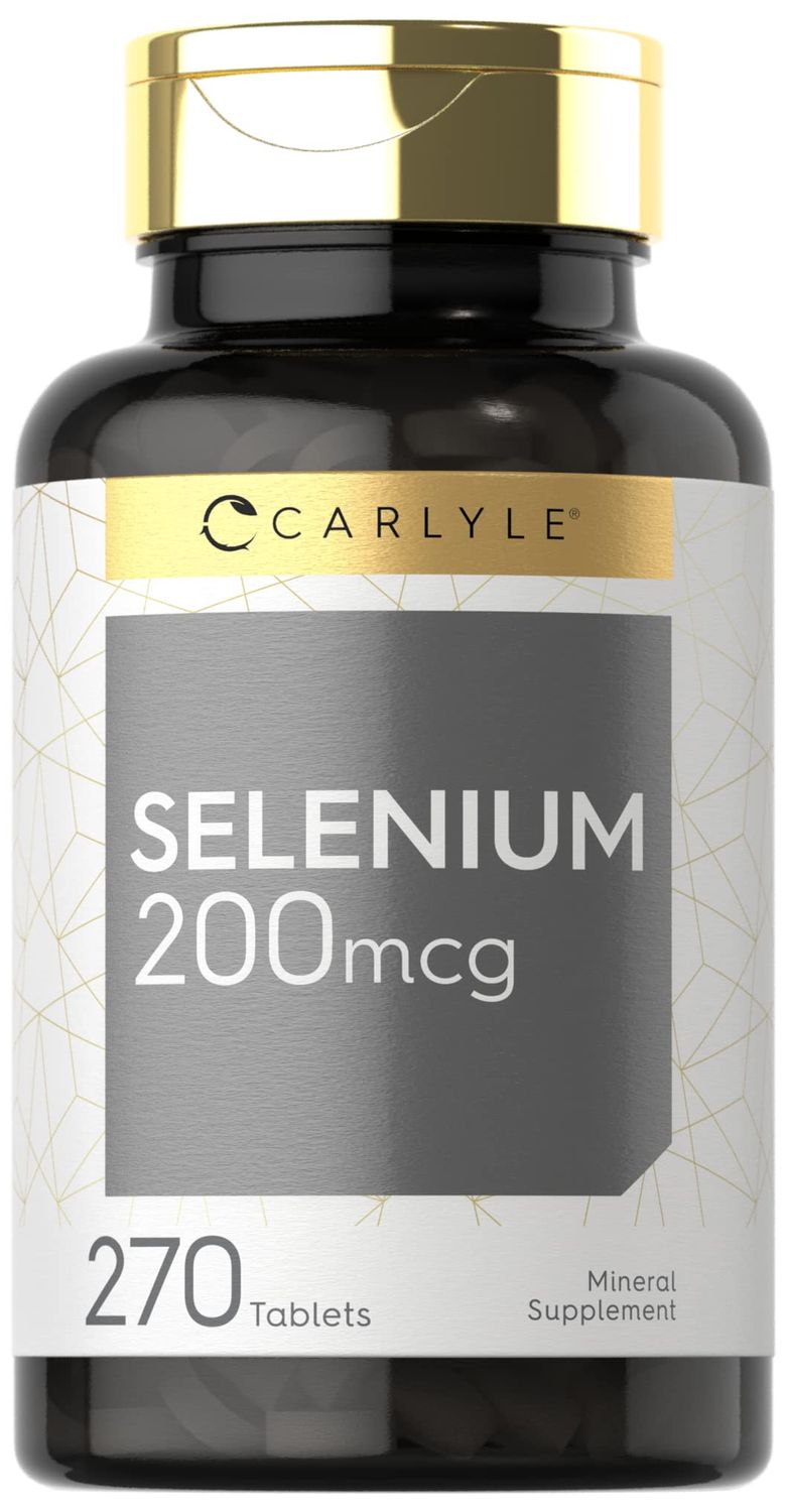 Carlyle Selenium Supplement 200mcg | 270 Tablet Capsules | Essential Trace Mineral | Vegetarian, Non-GMO, Gluten Free