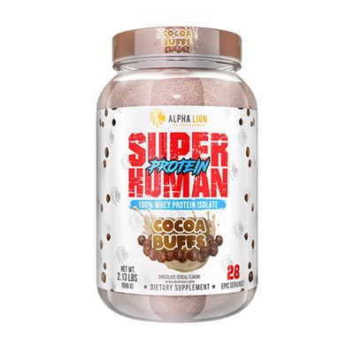 ALPHA LION Superhuman Whey Protein Powder, Great Tasting Pure Whey Protein Isolate, Low Carb, Low Sugar, No Bloat Post Workout, Muscle Recovery &amp; Growth (28 Servings, Cocoa Buffs)