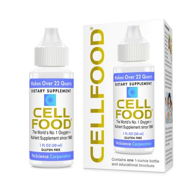 Cellfood Liquid Concentrate, 1 fl oz - Oxygen + Nutrient Supplement - Supports Immune System, Energy, Endurance, Hydration &amp; Overall Health - Gluten Free, Non-GMO, Cert. Kosher - Makes Over 22 Quarts