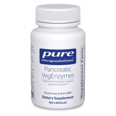 Pure Encapsulations Pancreatic VegEnzymes | Hypoallergenic Supplement for Carbohydrate, Lipid and Protein Digestion | 180 Capsules