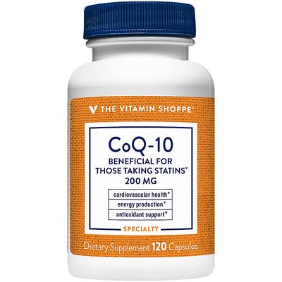 The Vitamin Shoppe CoQ-10 200mg - Beneficial for Those Taking Statins - Supports Heart &amp; Cellular Health and Healthy Energy Production, Essential Antioxidant - Once Daily (120 Capsules)
