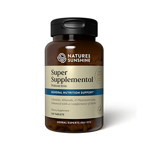 Nature's Sunshine Super Supplemental w/o Iron, 120 Tablets | Multivitamin for Men and Women Provides Vitamins, Minerals, Amino Acids, Herbs, Fruit Powders, Veggie Powders, and Carotenoids