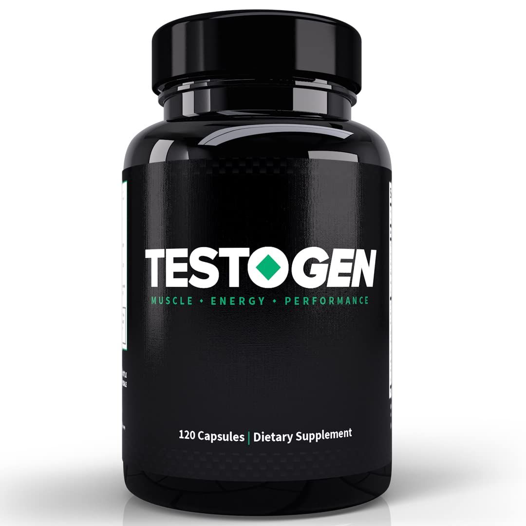 TestoGen Booster for Men - Natural Male Vitality Supplement to Combat Low Energy Levels, Fight Fatigue, Support Weight Control, Muscle Growth &amp; Focus - 3-Month Supply