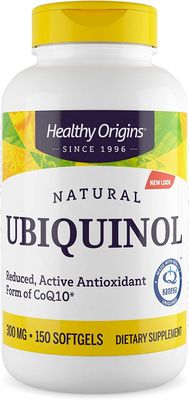 Healthy Origins Ubiquinol (Active Form of CoQ10), 300 mg - Activated Form of CoQ10 - Kaneka Ubiquinol Supplements for Heart Health &amp; Antioxidant Support - Gluten-Free &amp; Non-GMO - 150 Softgels
