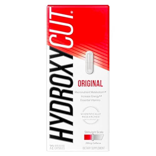 Hydroxycut Original - 72 Rapid-Release Capsules - 200 mg Caffeine - Boost Metabolism, Burn Calories, Increase Energy - for Women &amp; Men