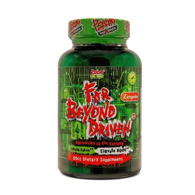 Psycho Pharma Far Beyond Driven, for Increased Energy to Burn with Improved Focus, Positive Mood.