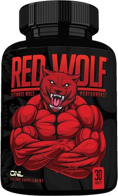 Red Wolf Testosterone Booster for Men - Ultimate Men&#39;s Supplement for High Potency Endurance, Energy &amp; Strength - Testosterone Supplement for Men - w/ Tongkat Ali Male Enhancement - 30 Ct