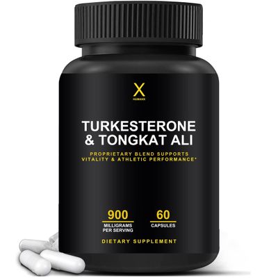 HUMANX Turkesterone &amp; Tongkat Ali 900mg - Supports Energy, Stamina, and Muscle Recovery and Growth - Turkesterone Supplement - Tongkat Ali Supplement - Long Jack Extract (Eurycoma Longifolia)