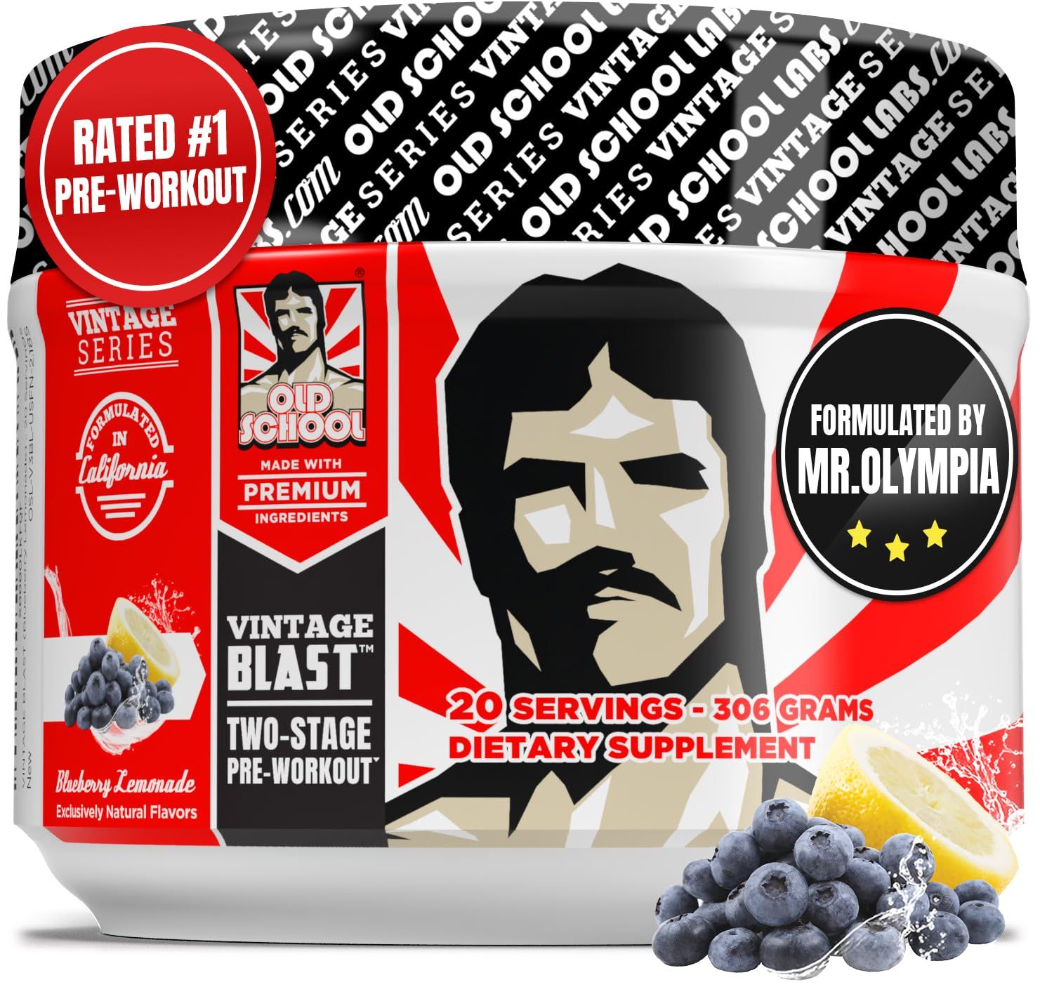 Old School Labs Ultimate 2 Stage Pre Workout for Explosive Energy, Massive Pumps &amp; Laser Focus - Preworkout for Men &amp; Women - Pre Workout Powder with Amino Acids - Natural Ingredients &amp; 250mg Caffeine